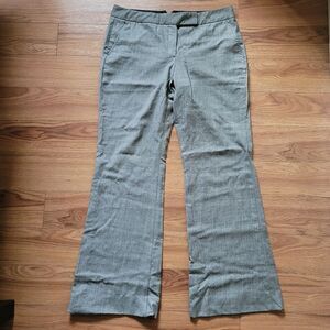 Elie Tahari For Nordstrom | Women Gray Flared Trousers 10 Wool Blend Wide Leg